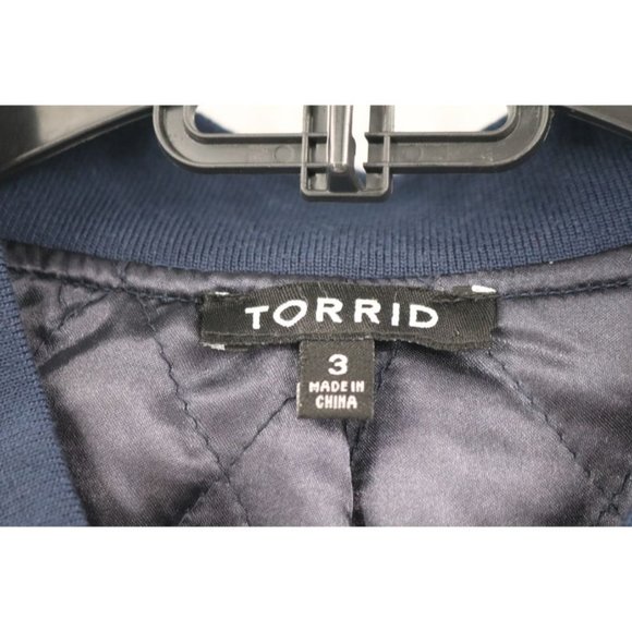 torrid jacket women’s 3 embroidered satin long sleeves full zip bomber floral - Picture 7 of 13